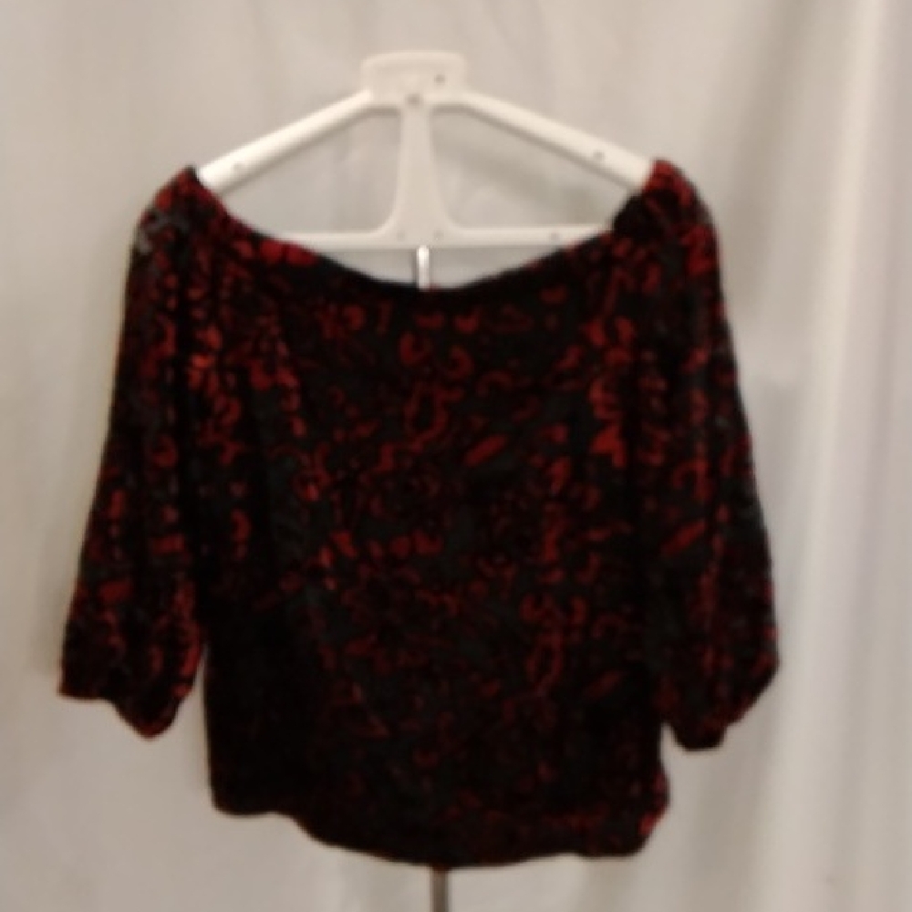 Chico's Red and Black Blouse